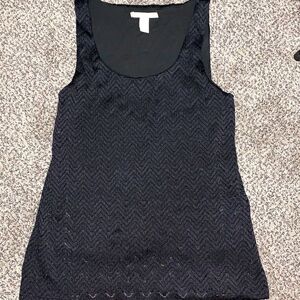 Banana Republic Black Dressy Tank Top - Size M